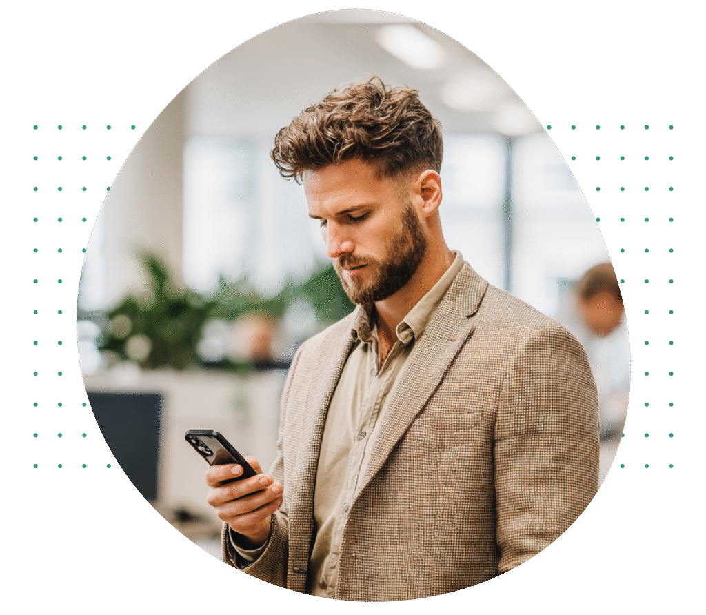 User working with governance and risk management tools.