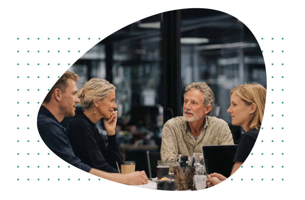 Compliance meeting in office.