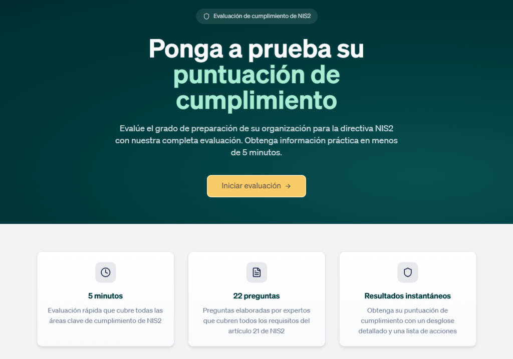 Comprueba tu conformidad con NIS2.