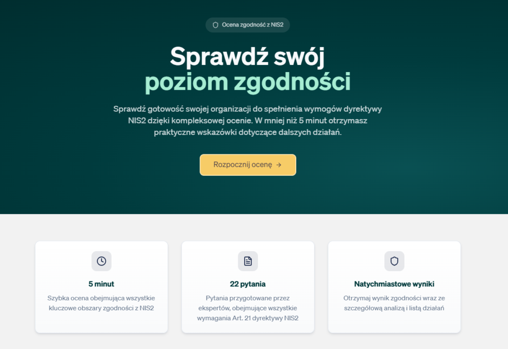 Sprawdź swoją zgodność z NIS2.