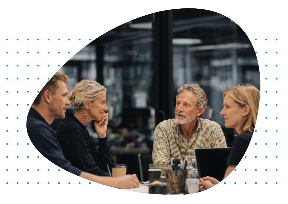 Compliance meeting in office.