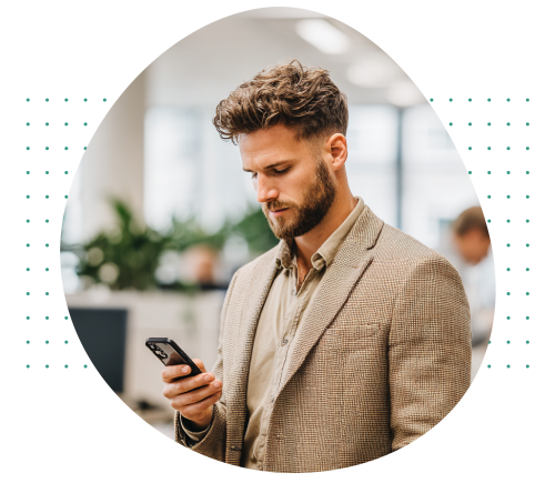 User working with governance and risk management tools.